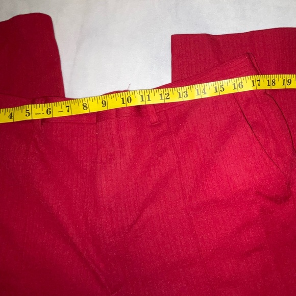 Women’s unbranded vintage red dress pants waist size 34 made in USA - Picture 2 of 6